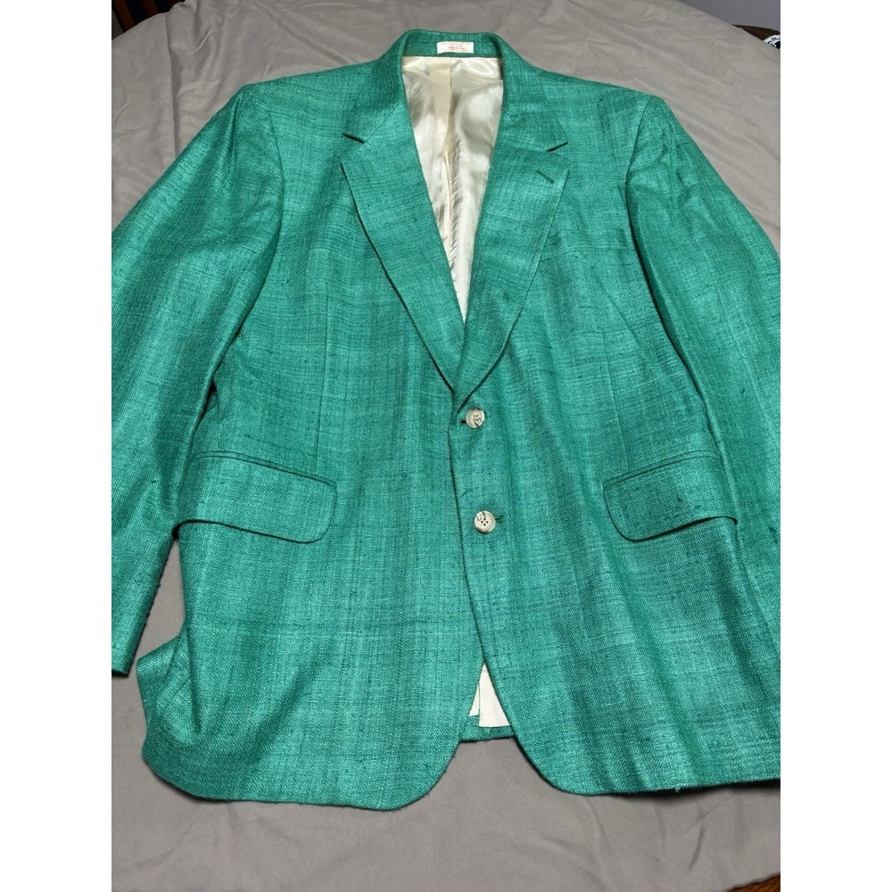 vintage The T. Barry Knicker Co. golf blazer 100% Silk  Green